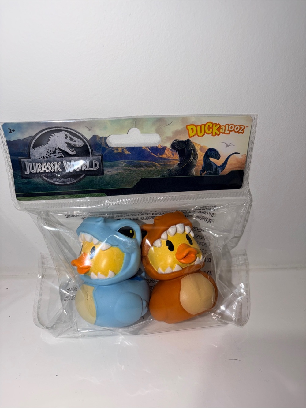2pk Blue & T. Rex Rubber Duck Duo -